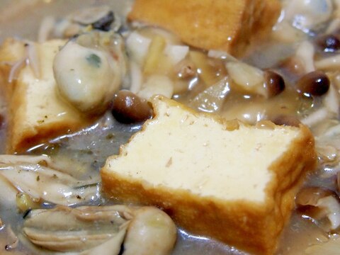 厚揚げと牡蠣の中華あんかけ煮